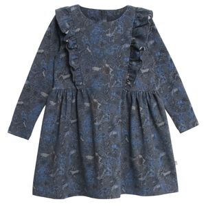 Wheat Kids Navy Blue Ruffle Horse Dress BNWT